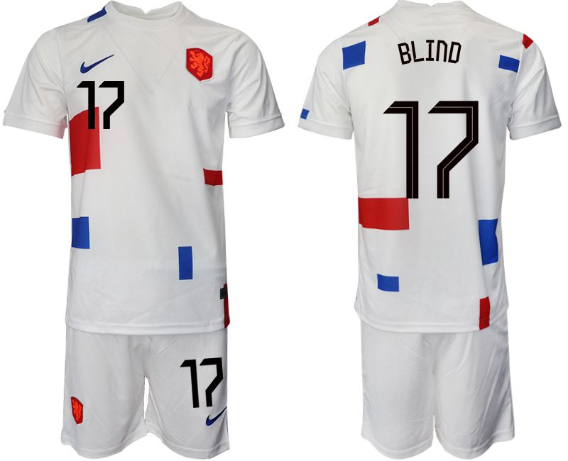 Men 2022 World Cup National Team Netherlands away white #17 Soccer Jersey